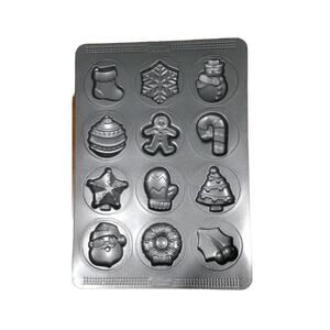 Sweet Creations Non-Stick Christmas Cookie Mold Pan‎